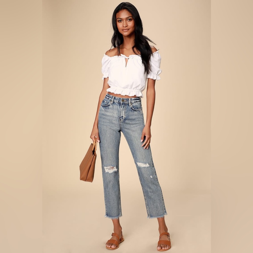 Amuse Society Selena high-waisted distressed jeans